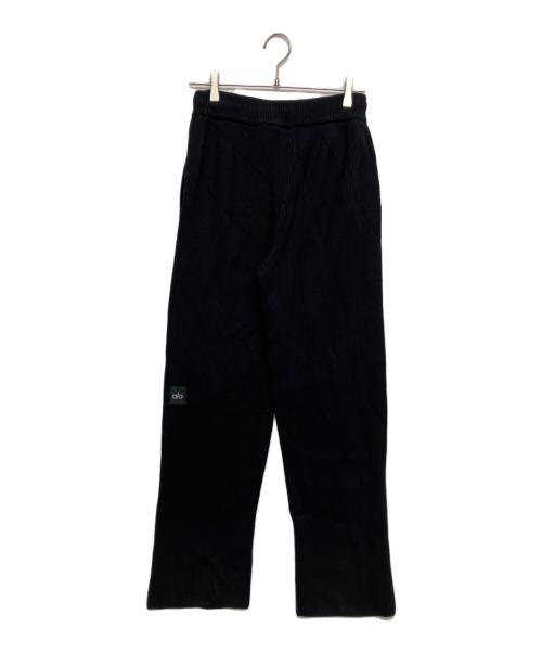 alo yoga（アローヨガ）alo yoga (アローヨガ) ドメインリブニットスウェットパンツ ブラック サイズ:SIZE XSの古着・服飾アイテム