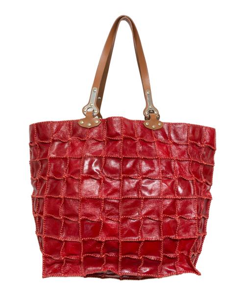 JAMIN PUECH（ジャマンピュエッシュ）JAMIN PUECH (ジャマンピュエッシュ) HONU トートバッグ レッド サイズ:実寸サイズをご参照下さい。の古着・服飾アイテム