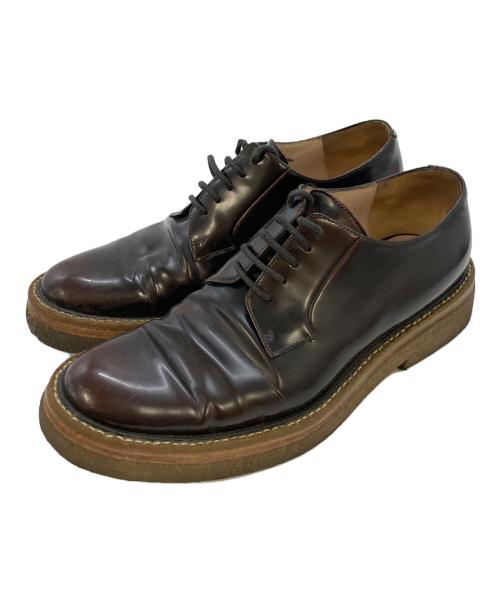 DRIES VAN NOTEN（ドリスヴァンノッテン）DRIES VAN NOTEN (ドリスヴァンノッテン) クレープソールレザーシューズ ブラウン サイズ:SIZE36の古着・服飾アイテム