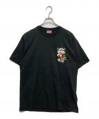 KENZOケンゾー）の古着「Wild Tiger エンブロイダリーオーバーサイズTシャツ」｜ブラック