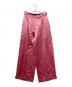 thingsthatmatter（シングス ザット マター）の古着「ACETATE SATIN DOUBLE TUCK WIDE PANTS」｜ピンク