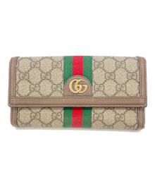 GUCCI（グッチ）の古着「GG コンチネンタルウォレット」｜ブラウン