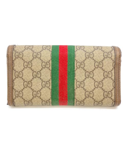 GUCCI（グッチ）GUCCI (グッチ) GG コンチネンタルウォレット ブラウン サイズ:実寸サイズをご参照下さい。の古着・服飾アイテム