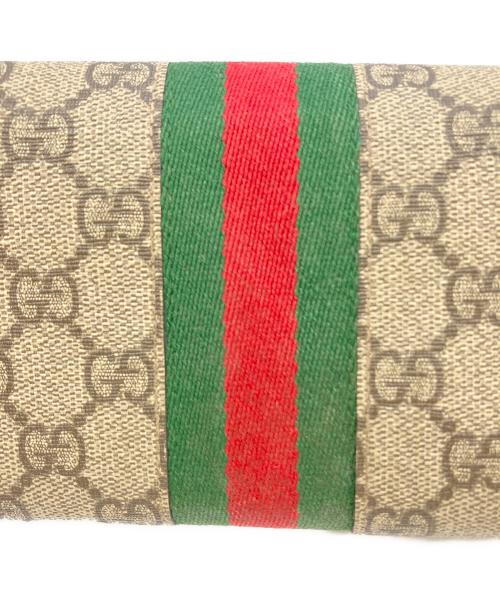 GUCCI（グッチ）GUCCI (グッチ) GG コンチネンタルウォレット ブラウン サイズ:実寸サイズをご参照下さい。の古着・服飾アイテム