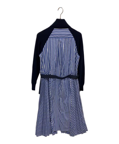 sacai（サカイ）sacai (サカイ) ドッキングワンピース SCW-044 ネイビー×ブルー サイズ:SIZE1の古着・服飾アイテム