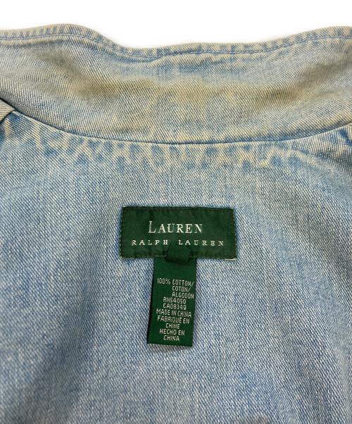 LAUREN RALPH LAUREN（ローレンラルフローレン）LAUREN RALPH LAUREN (ローレンラルフローレン) デニムファイヤーマンジャケット インディゴ サイズ:SIZE Mの古着・服飾アイテム