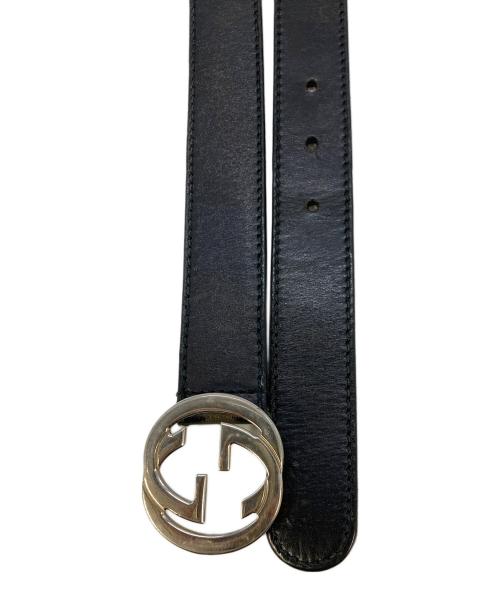 GUCCI（グッチ）GUCCI (グッチ) インターロッキングベルト ブラック サイズ:実寸サイズをご参照下さい。の古着・服飾アイテム