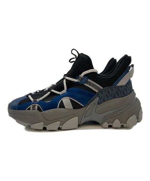 MICHAEL KORS（マイケル・コース）MICHAEL KORS (マイケル・コース) SAHARA ミックスメディア スニーカー ネイビー×ブラック サイズ:SIZE 9Mの古着・服飾アイテム