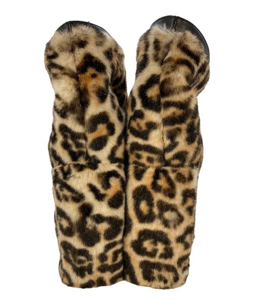 YELLO（イエロ）YELLO (イエロ) MINKY SHORT BOOTS レオパード 厚底 ブーツ ブラウン サイズ:SIZE XLの古着・服飾アイテム