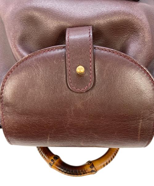 GUCCI（グッチ）GUCCI (グッチ) バンブー レザーミニリュック ボルドー サイズ:実寸サイズをご参照下さい。の古着・服飾アイテム