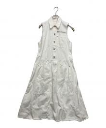 MM6 Maison Margiela（エムエムシックスメゾンマルジェラ）の古着「ホワイトデニムワンピース」｜ホワイト