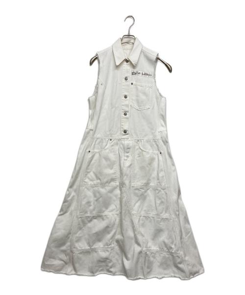 MM6 Maison Margiela（エムエムシックスメゾンマルジェラ）MM6 Maison Margiela (エムエムシックスメゾンマルジェラ) ホワイトデニムワンピース ホワイト サイズ:SIZE38の古着・服飾アイテム
