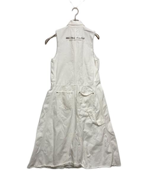 MM6 Maison Margiela（エムエムシックスメゾンマルジェラ）MM6 Maison Margiela (エムエムシックスメゾンマルジェラ) ホワイトデニムワンピース ホワイト サイズ:SIZE38の古着・服飾アイテム