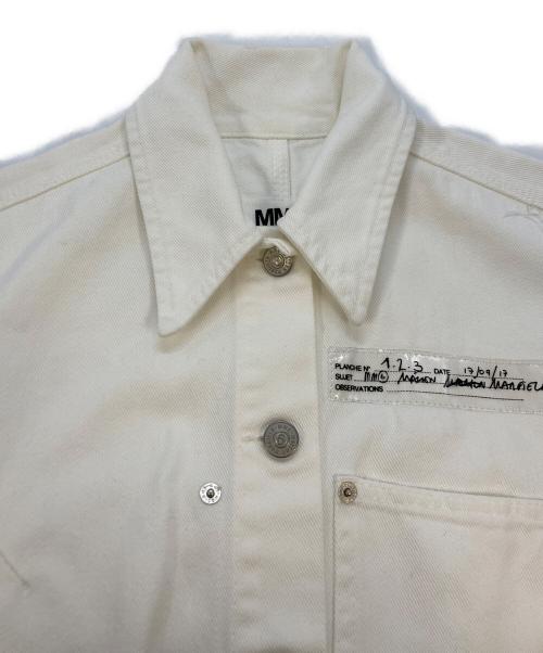 MM6 Maison Margiela（エムエムシックスメゾンマルジェラ）MM6 Maison Margiela (エムエムシックスメゾンマルジェラ) ホワイトデニムワンピース ホワイト サイズ:SIZE38の古着・服飾アイテム