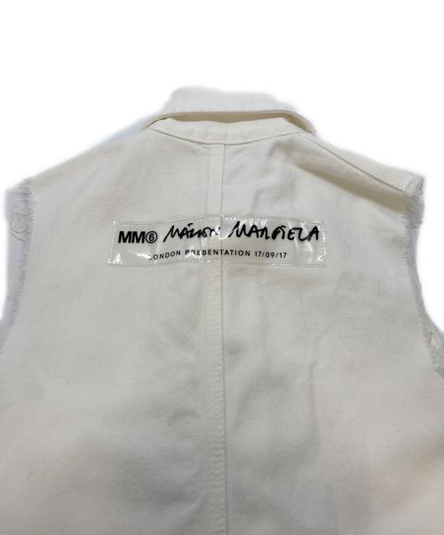 MM6 Maison Margiela（エムエムシックスメゾンマルジェラ）MM6 Maison Margiela (エムエムシックスメゾンマルジェラ) ホワイトデニムワンピース ホワイト サイズ:SIZE38の古着・服飾アイテム