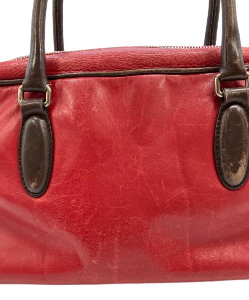 MIU MIU（ミュウミュウ）MIU MIU (ミュウミュウ) archive leather mini boston レッドの古着・服飾アイテム