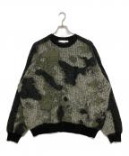 Y-3ワイスリー）の古着「U CH1 CAMO KNIT CREW SWEATER　HB3331」｜ブラック×カーキ