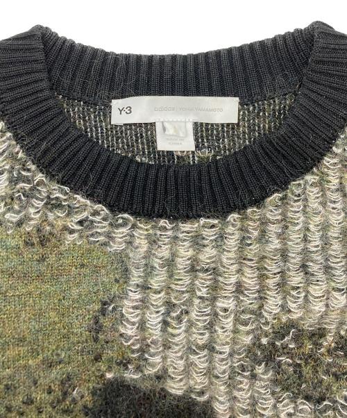 Y-3（ワイスリー）Y-3 (ワイスリー) U CH1 CAMO KNIT CREW SWEATER　HB3331 ブラック×カーキ サイズ:SIZE Lの古着・服飾アイテム