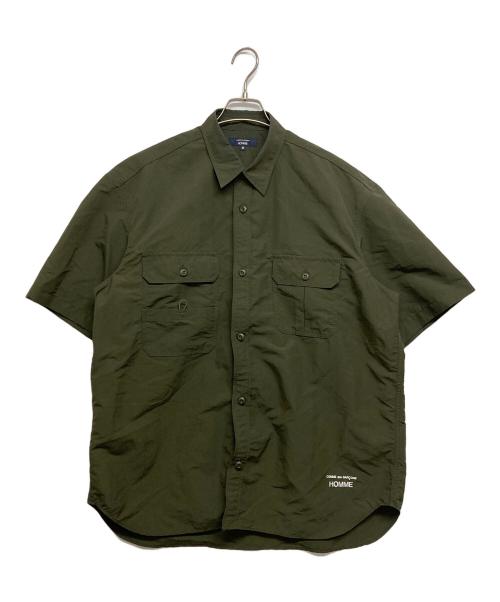 COMME des GARCONS HOMME（コムデギャルソン オム）COMME des GARCONS HOMME (コムデギャルソン オム) Nylon Tussah S/S SHIRT カーキ サイズ:SIZE Mの古着・服飾アイテム