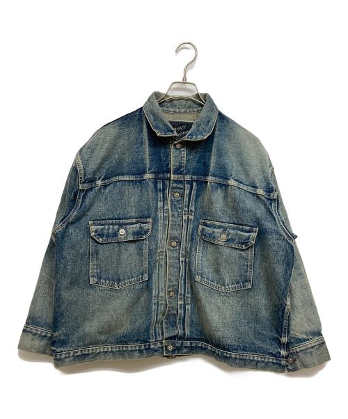 BONNY WOVEN（ボニーウーブン）BONNY WOVEN (ボニーウーブン) BIG T BACK DENIM JK/ビッグTバックデニムジャケット インディゴ サイズ:SIZE Freeの古着・服飾アイテム