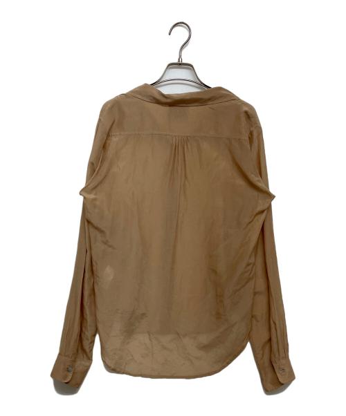 Con te（コンテ）Con te (コンテ) コットンシルクシャツ ブラウン サイズ:SIZE不明の古着・服飾アイテム