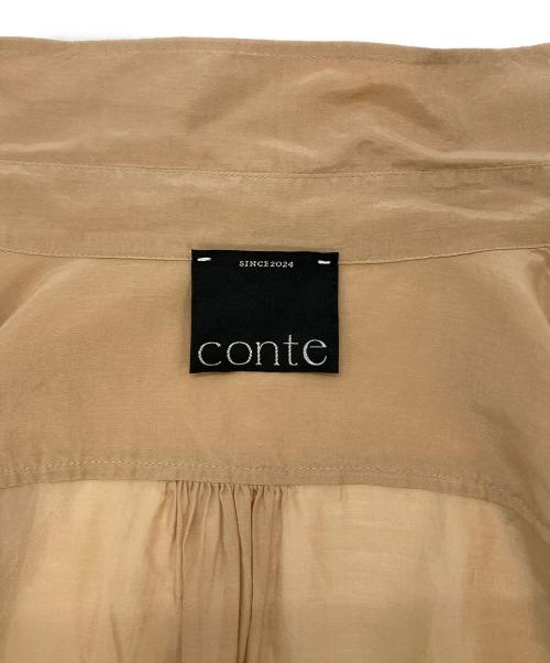 Con te（コンテ）Con te (コンテ) コットンシルクシャツ ブラウン サイズ:SIZE不明の古着・服飾アイテム