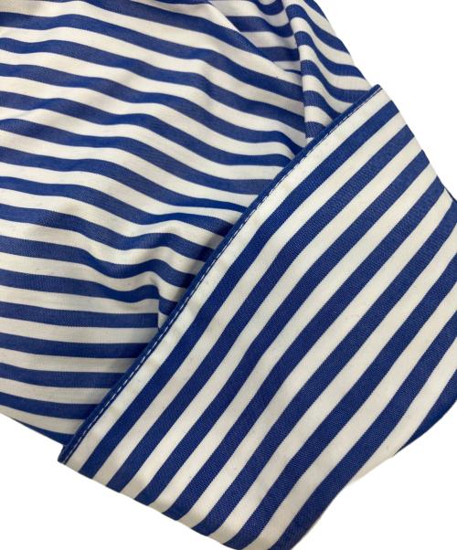 EPELER（イプリ）EPELER (イプリ) ハイデンシティクロスブラウス ブルー×ホワイト サイズ:SIZE Fの古着・服飾アイテム