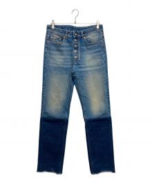 MM6 Maison Margiela（エムエムシックスメゾンマルジェラ）の古着「コントラストパネル スキニージーンズ」｜インディゴ
