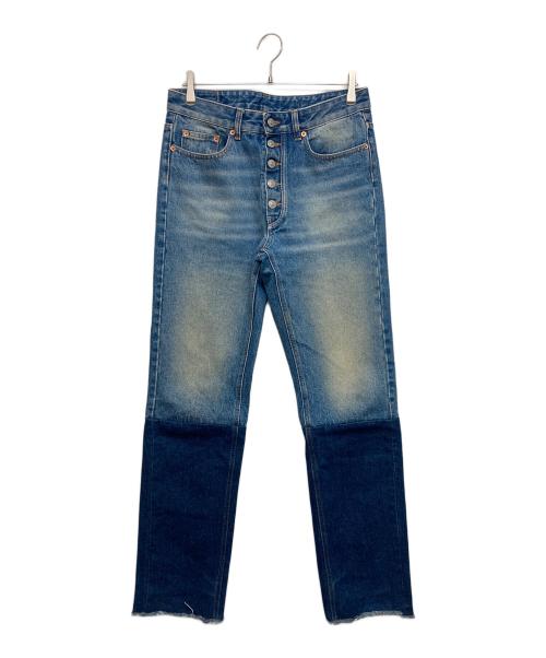 MM6 Maison Margiela（エムエムシックスメゾンマルジェラ）MM6 Maison Margiela (エムエムシックスメゾンマルジェラ) コントラストパネル スキニージーンズ インディゴ サイズ:SIZE44の古着・服飾アイテム