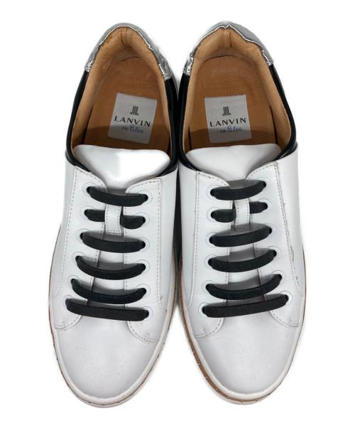 LANVIN en Bleu（ランバンオンブルー）LANVIN en Bleu (ランバンオンブルー) レースアップスニーカー ホワイト サイズ:23.5cmの古着・服飾アイテム