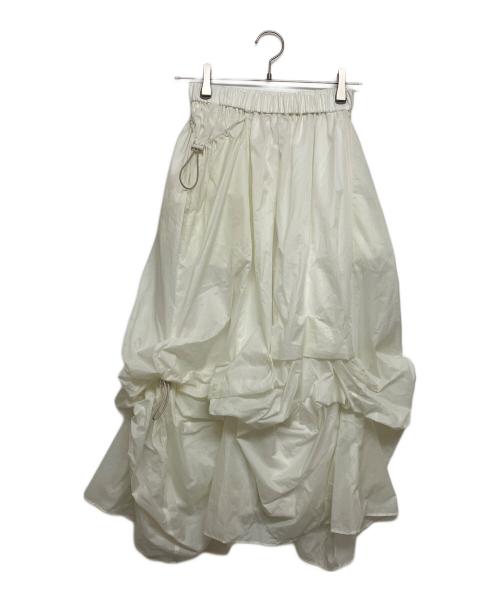 emmi atelier（エミアトリエ）emmi atelier (エミアトリエ) タックドロストボリュームスカート ホワイト サイズ:SIZE1の古着・服飾アイテム