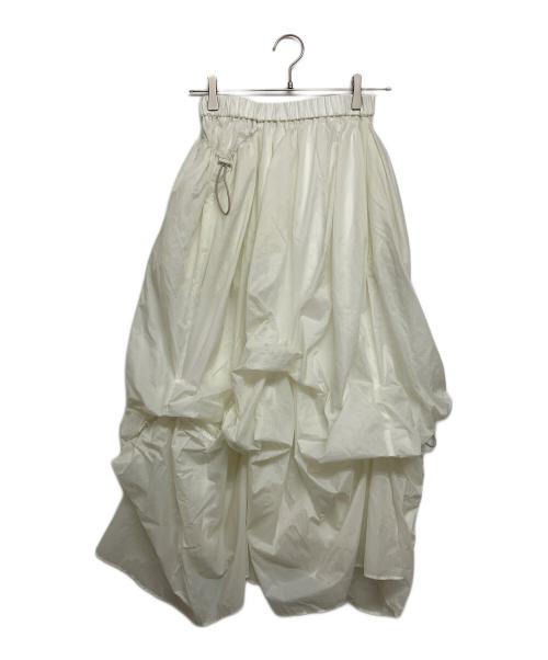 emmi atelier（エミアトリエ）emmi atelier (エミアトリエ) タックドロストボリュームスカート ホワイト サイズ:SIZE1の古着・服飾アイテム