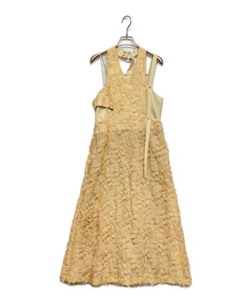 UNITED ARROWS（ユナイテッドアローズ）UNITED ARROWS (ユナイテッドアローズ) シューティングジャガードワンピース イエロー サイズ:SIZE2の古着・服飾アイテム