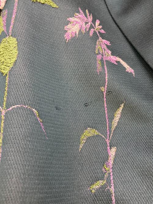 DRIES VAN NOTEN（ドリスヴァンノッテン）DRIES VAN NOTEN (ドリスヴァンノッテン) 刺繍テーラードジャケット ブラック×パープル サイズ:SIZE34の古着・服飾アイテム