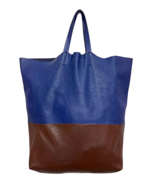 CELINE（セリーヌ）CELINE (セリーヌ) バイカラートートバッグ ネイビー×ブラウン サイズ:実寸サイズをご参照下さい。の古着・服飾アイテム