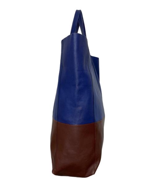 CELINE（セリーヌ）CELINE (セリーヌ) バイカラートートバッグ ネイビー×ブラウン サイズ:実寸サイズをご参照下さい。の古着・服飾アイテム