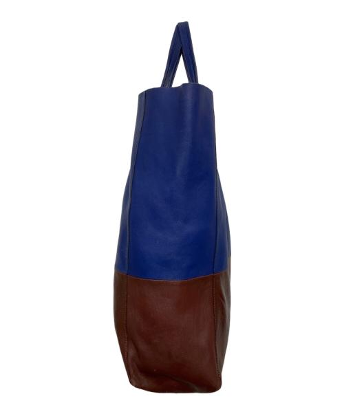 CELINE（セリーヌ）CELINE (セリーヌ) バイカラートートバッグ ネイビー×ブラウン サイズ:実寸サイズをご参照下さい。の古着・服飾アイテム