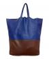 CELINE（セリーヌ）の古着「バイカラートートバッグ」｜ネイビー×ブラウン