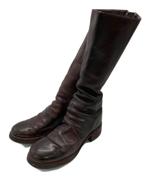 GUIDI（グイディ）GUIDI (グイディ) バックジップロングブーツ ボルドー サイズ:SIZE37の古着・服飾アイテム