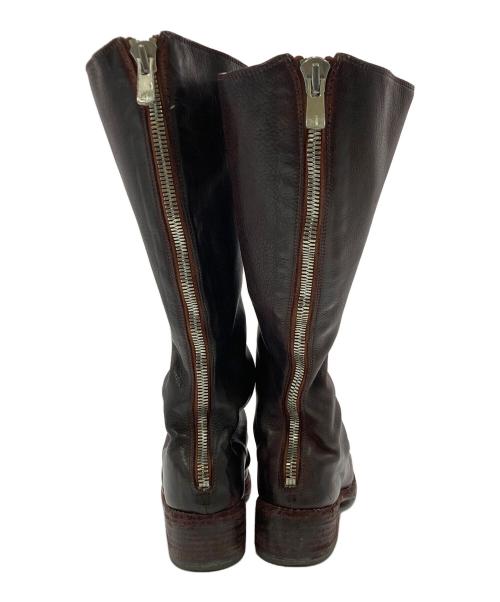 GUIDI（グイディ）GUIDI (グイディ) バックジップロングブーツ ボルドー サイズ:SIZE37の古着・服飾アイテム