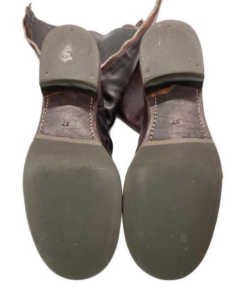 GUIDI（グイディ）GUIDI (グイディ) バックジップロングブーツ ボルドー サイズ:SIZE37の古着・服飾アイテム