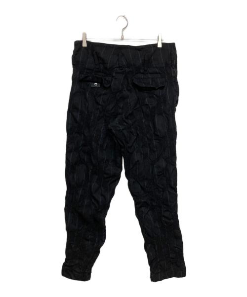 Yohji Yamamoto pour homme（ヨウジヤマモト プールオム）Yohji Yamamoto pour homme (ヨウジヤマモト プールオム) クレーターシャギーストライプパンツ ブラック サイズ:SIZE2の古着・服飾アイテム