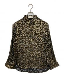 Saint Laurent Paris（サンローランパリ）の古着「レオパードシャツブラウス」｜ゴールド×ブラック
