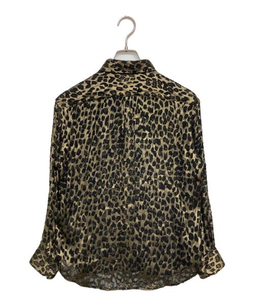 Saint Laurent Paris（サンローランパリ）Saint Laurent Paris (サンローランパリ) レオパードシャツブラウス ゴールド×ブラック サイズ:SIZE 34の古着・服飾アイテム