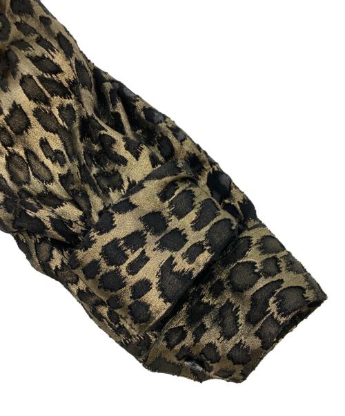 Saint Laurent Paris（サンローランパリ）Saint Laurent Paris (サンローランパリ) レオパードシャツブラウス ゴールド×ブラック サイズ:SIZE 34の古着・服飾アイテム