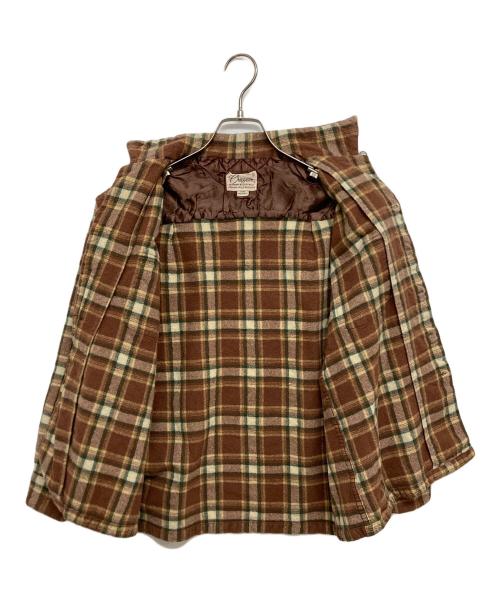CHIPPEWA（チペワ）CHIPPEWA (チペワ) ヴィンテージオープンカラーフランネルシャツ ブラウン サイズ:SIZE XLの古着・服飾アイテム