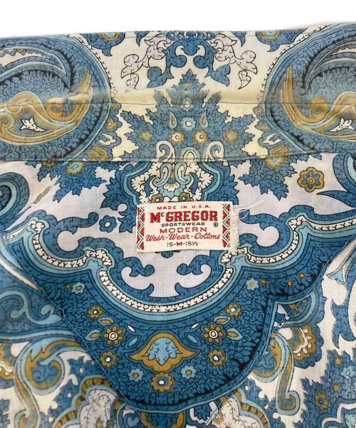 McGREGOR（マックレガー）McGREGOR (マックレガー) 60sオープンカラーシャツ ブルー サイズ:SIZE Mの古着・服飾アイテム
