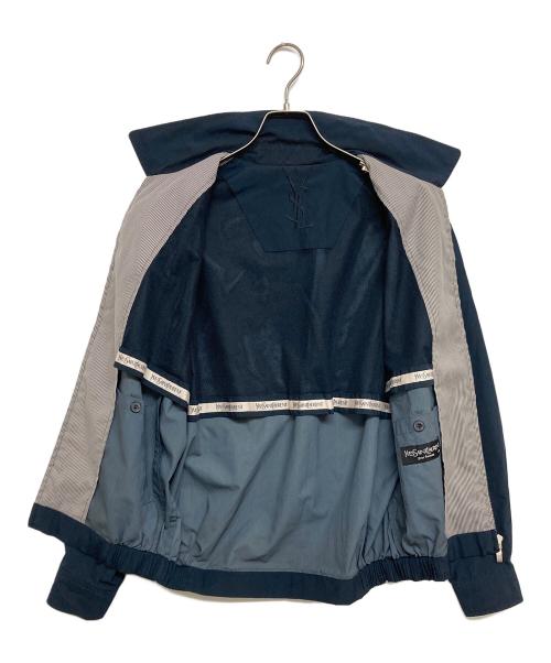 Yves Saint Laurent pour homme（イヴサンローラン プールオム）Yves Saint Laurent pour homme (イヴサンローラン プールオム) ワンポイントロゴ刺繍スイングトップ ブラック サイズ:SIZE 95の古着・服飾アイテム