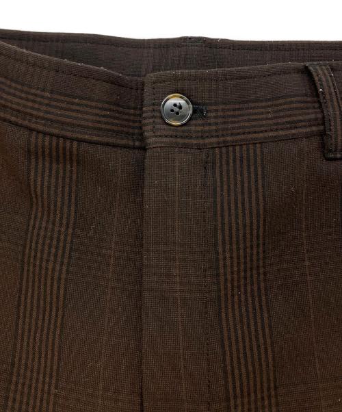 GANNI（ガニー）GANNI (ガニー) チェックパンツ ブラウン サイズ:SIZE 34の古着・服飾アイテム