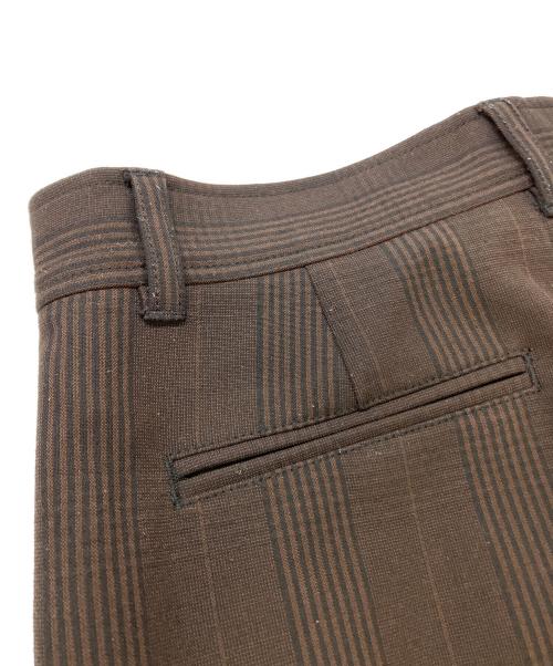 GANNI（ガニー）GANNI (ガニー) チェックパンツ ブラウン サイズ:SIZE 34の古着・服飾アイテム